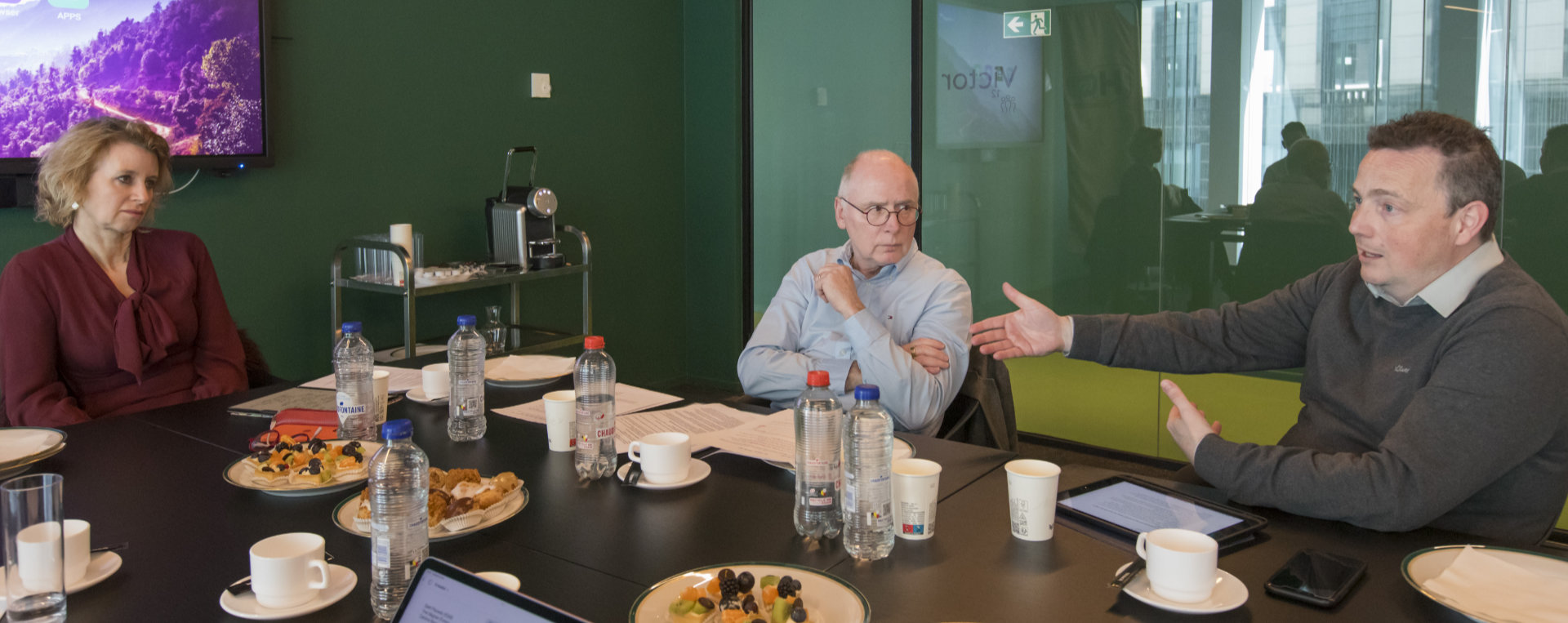 Caroline Mancel (Actiris), Yves Magnan (Le Forem), Geert Pauwels (VDAB Brussel)