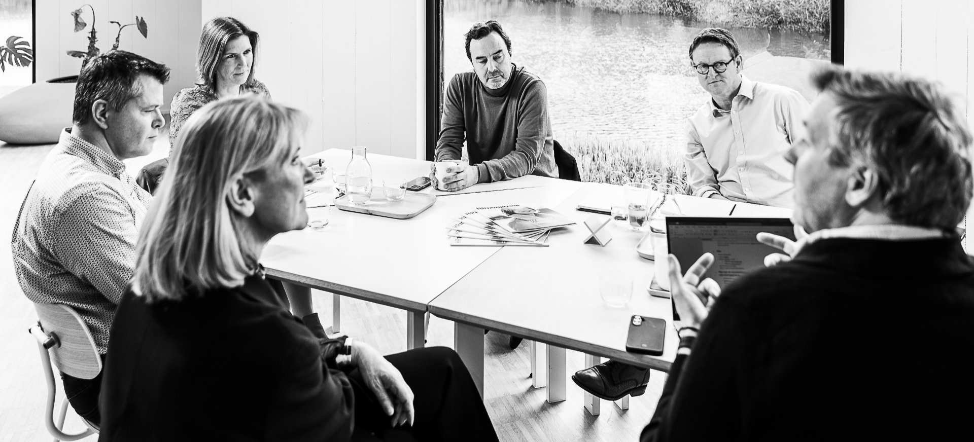 Jurgen Mertens (Carglass), Katleen Saenen (Keolis), Lutz Nothbaum (McKenzie), Koen Prosmans (Tiense Suikerraffinaderij), Bert Van den Eynde (NMBS)