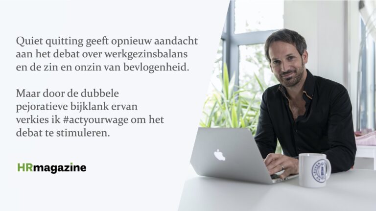 Het kleiner geheel. Een column over quiet quitting